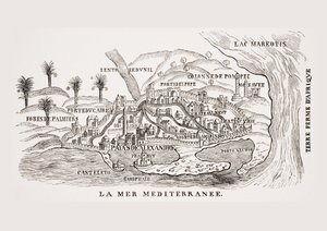 View of Alexandria, Egypt, after a Woodcut in 